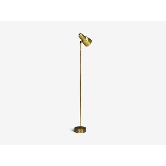 1960s Falkenbergs Belysning, Floor Lamp, Brass For Sale In New York - Image 6 of 11