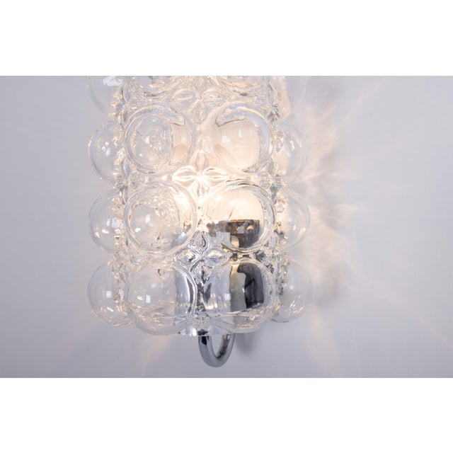 Amber Bubble Glass Sconces by Helena Tynell for Limburg, Germany, 1960s, Set of 2 For Sale - Image 6 of 11