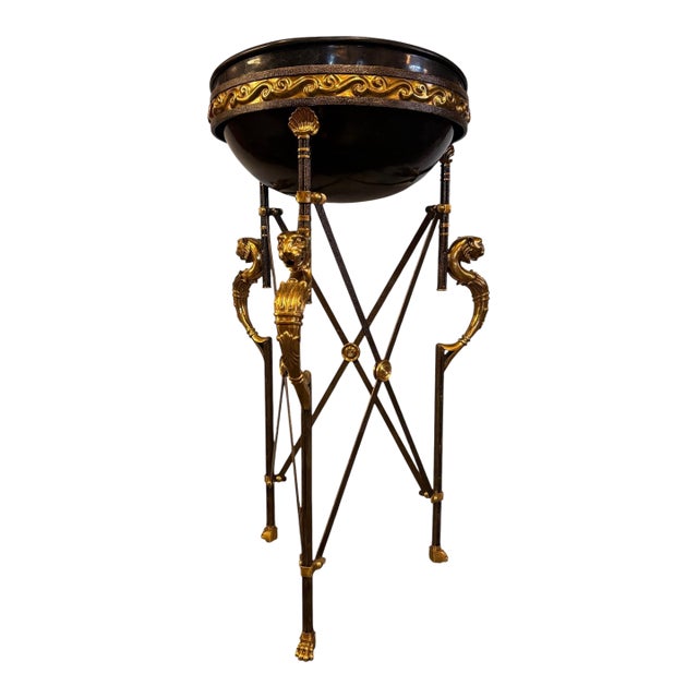Neoclassical Egyptian Revival Jardiniere, Maitland Smith For Sale