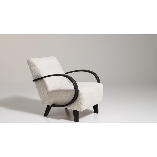 Mid 20th Century Czech Republic Ivory Wood Armchair For Sale - Image 12 of 15