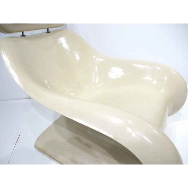 Cream Space Age Targa Lounge Chair and Ottoman in the Style of Klaus Uredt For Sale - Image 8 of 12