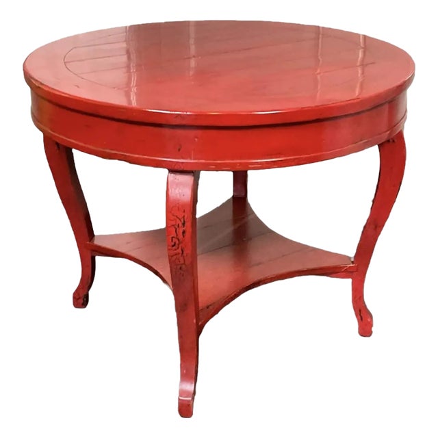 French Country Style Planked-Top Side Table For Sale