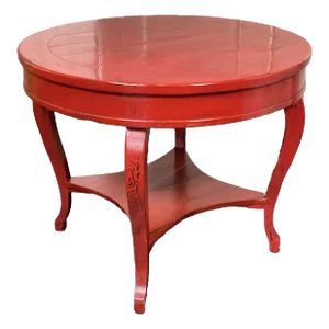 French Country Style Planked-Top Side Table