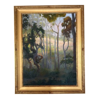 Peter Adams "Eucalyptus Forest" Oil on Board Painting For Sale