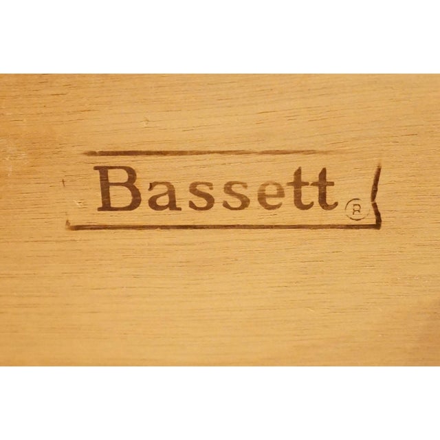 Bassett Furniture Solid Walnut Early American 72" Triple Door Dresser 260-2060-247 For Sale - Image 10 of 15