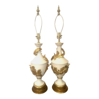 Mid 20th Century Hollywood Regency Lamps - a Pair For Sale