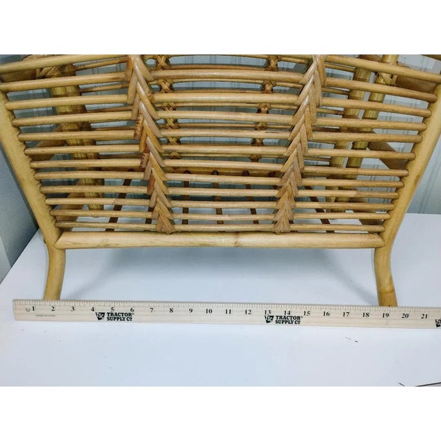 Franco Albini Vintage Mid-Century Bamboo and Rattan Magazine Holder - Franco Albini Style For Sale - Image 4 of 5