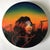 I Wish I Never Left The Garden by Ariane` Kamps | Oils on wood tondo featuring a woman's portrait at sunset For Sale