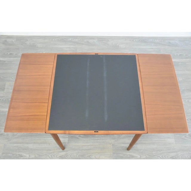 Danish Modern Teak Dining Table For Sale - Image 4 of 11