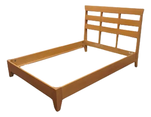 Ethan Allen Horizons Collection Contemporary Modern Ash Wood Full Size Bed 28-56424 - 280 Sand Finish