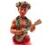 1980s Ceramic Hawaii Hula Man Ukulele Player With Headdress Bobble Doll For Sale - Image 9 of 9