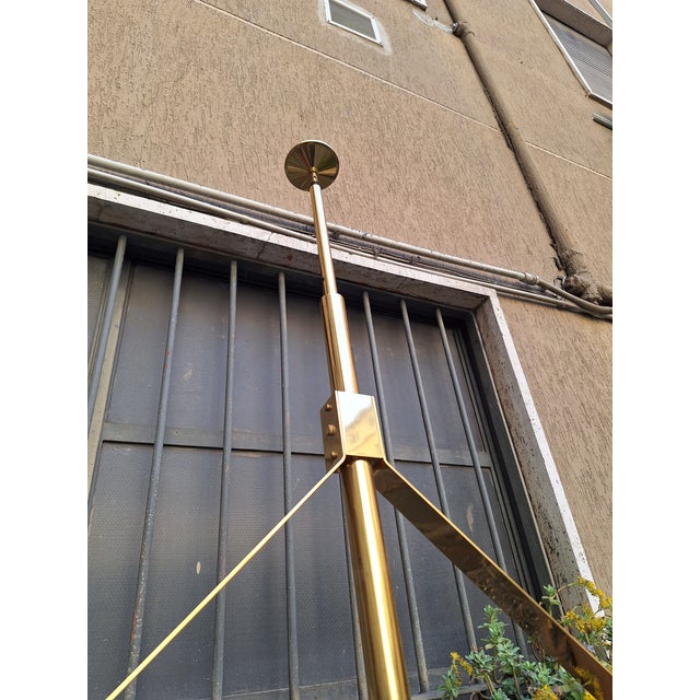 Floor-to-Ceiling Bookcase in Brass and Wood from Fedele Papagni For Sale - Image 11 of 17