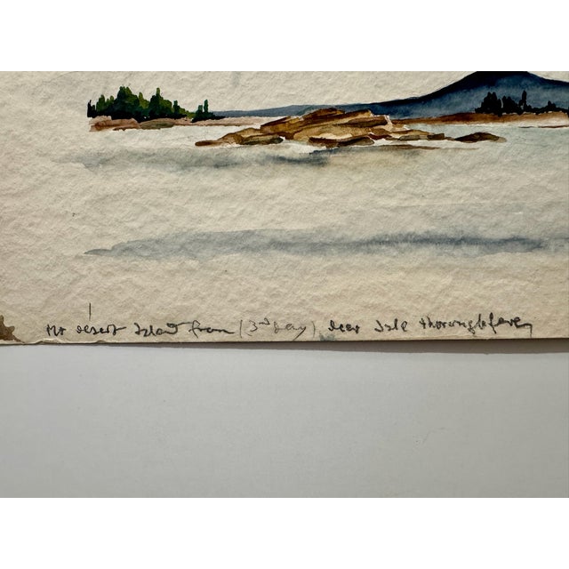 Henry Emil Salloch Original Watercolor on Paper Mount Desert Island, Maine. 1948. For Sale - Image 4 of 8