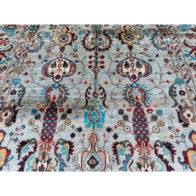 Textile Sage Green Sultanabad Hand-Knotted Wool Rug - 6x8 For Sale - Image 7 of 13