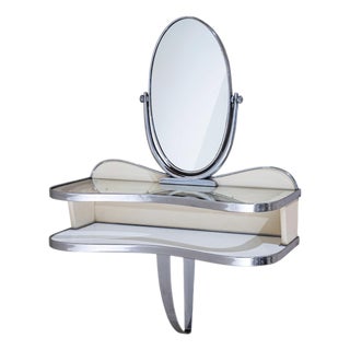Wall-mounted Vanity Console with Mirror by Gio Ponti, Italy, 1930s For Sale
