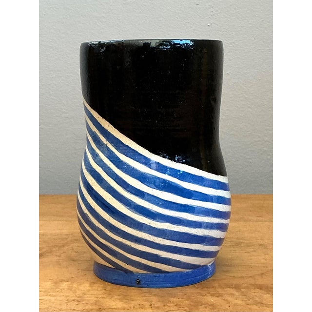 Vintage Abstract Studio Pottery Vase For Sale - Image 10 of 13