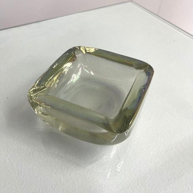Iridescent Murano Glass Ashtray by Seguso, Italy, 1940s For Sale - Image 11 of 14