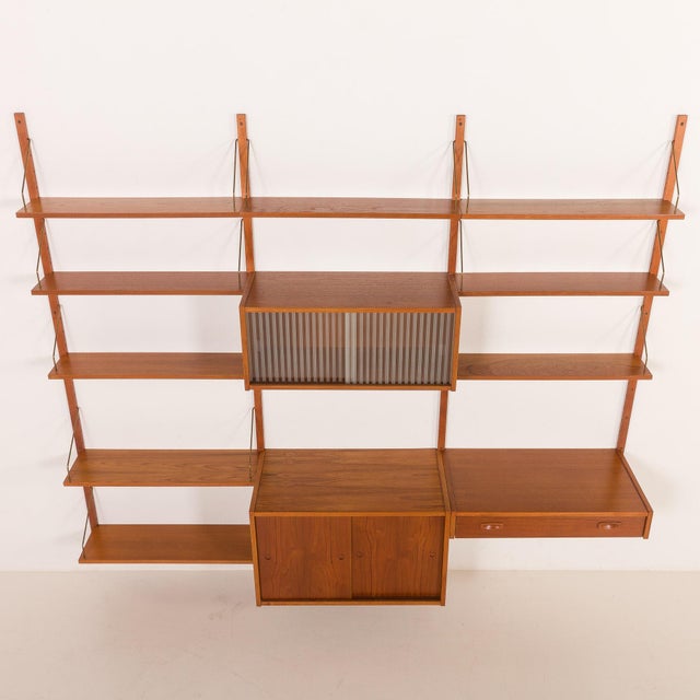 Brown Teak Shelving Unit by Preben Sorensen for PS System, Randers, 1960s For Sale - Image 8 of 18