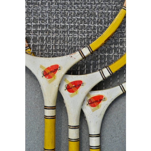 Mid 20th Century Dumont Badminton Racquets - Set of 3 For Sale - Image 6 of 12