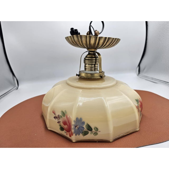 Metal Vintage Art Deco Ceiling Lamp, 1920s For Sale - Image 7 of 7