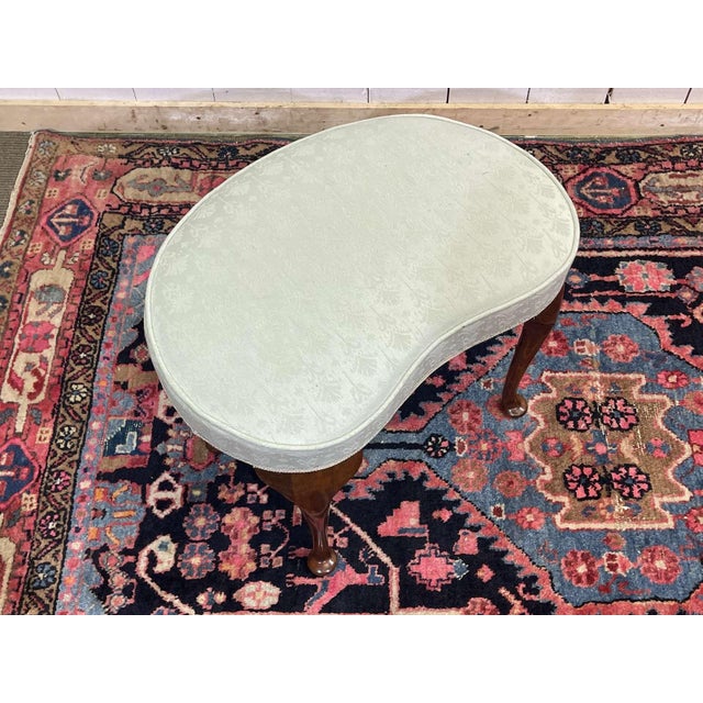 Chippendale English Dressing Stool in Beech Wood, 1950s For Sale - Image 5 of 8