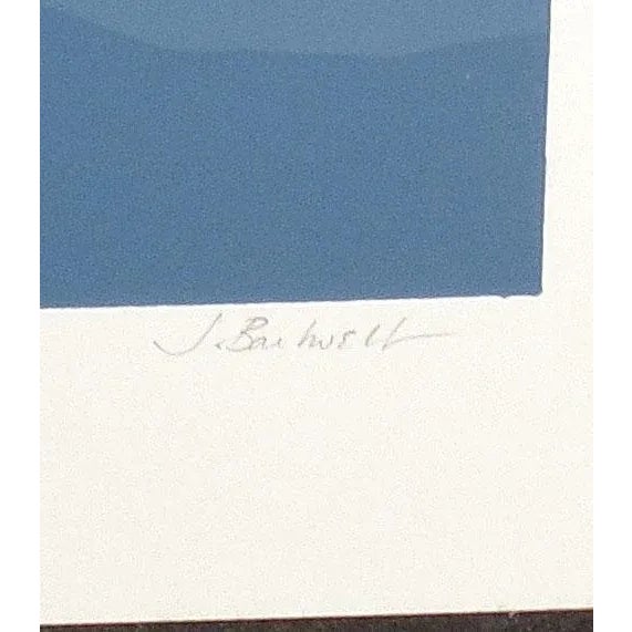 Blue 1980s "Blue Mesa I, II" Jim Boutwell Diptych Signed and Numbered Serigraph Prints - Set of 2 For Sale - Image 8 of 10