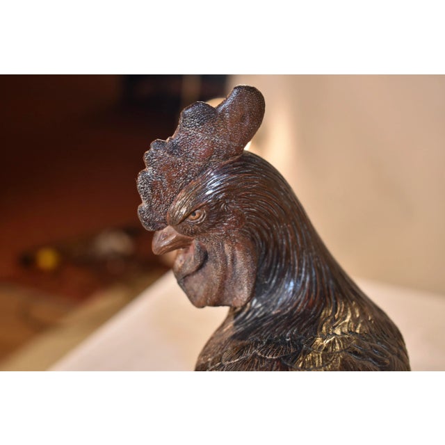 19th Century Swiss Carving of a Rooster For Sale - Image 4 of 10