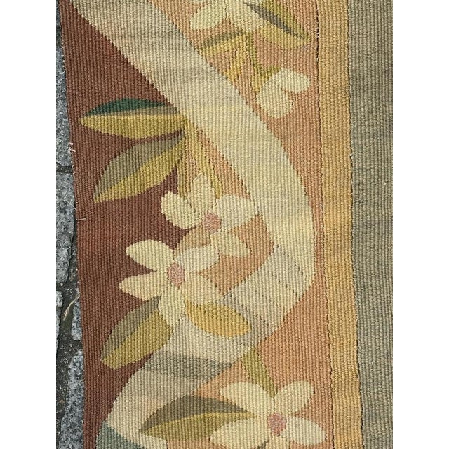 Antique French Aubusson Tapestry Border Fragment, 1890s For Sale - Image 4 of 18