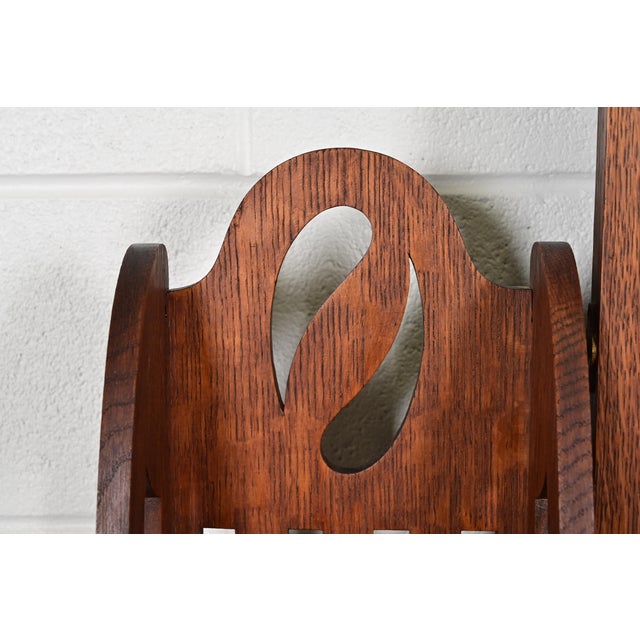 Liberty & Co. Antique English Mission Oak Arts & Crafts Vanity Dresser With Mirror, Circa 1900 For Sale - Image 11 of 15