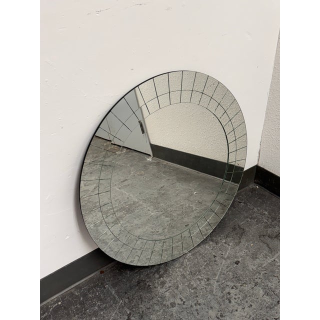 Modern Howard Elliott Collection Round Segmented Mirrored Wall Mirror For Sale - Image 3 of 12