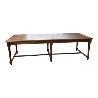 Walnut Farmhouse Conference Table, 1950s For Sale