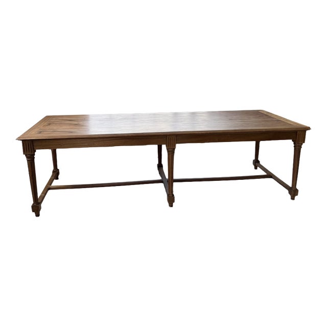 Walnut Farmhouse Conference Table, 1950s For Sale