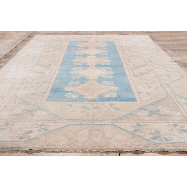 Vintage Turkish Oushak Rug, 06'06 X 10'04 For Sale - Image 9 of 10