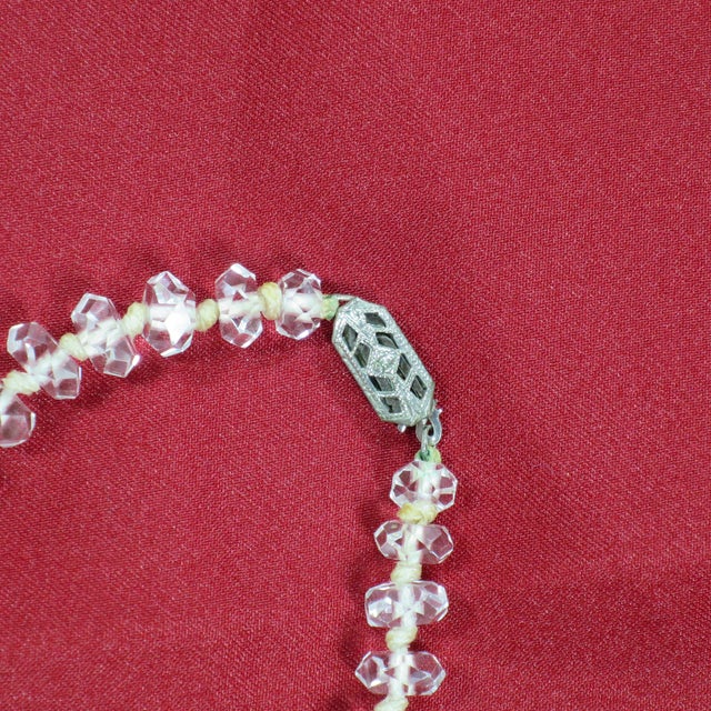 Vintage Art Deco Rock Crystal Necklace 1920s For Sale - Image 9 of 10