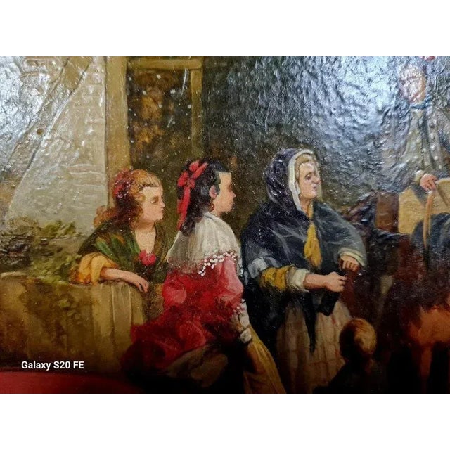 Bouchier, Lively Bourgeois Scene, Oil on Panel, Framed For Sale - Image 7 of 9