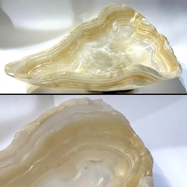 Vintage Carved Onyx Live Edge Bowl For Sale - Image 6 of 12