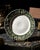 Les-Ottomans Italian Ceramic Tropical Jungle Relief Plate – Hand-Painted Green & White For Sale - Image 9 of 9