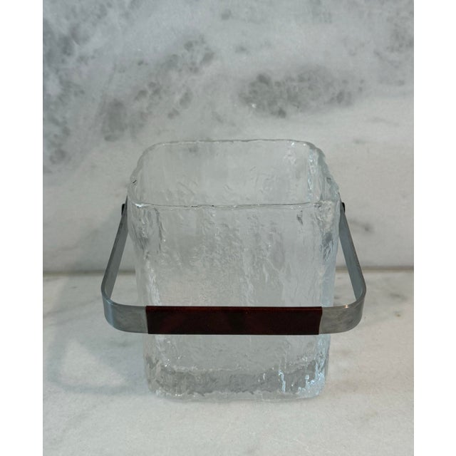 Transparent Mid 20th Century Hoya Glass Ice Bucket For Sale - Image 8 of 12