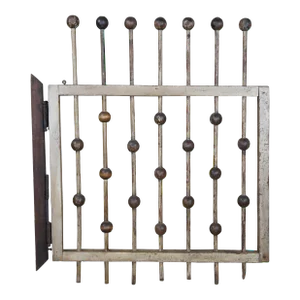 Vintage Victorian Ball & Stick Oak Fence Gate Door Architectural Salvage