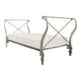Italian Neoclassical Style Iron Scrolled Daybed For Sale