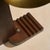 Modernist Table Lamp with Oak Base and Brass Shade, France For Sale - Image 6 of 9