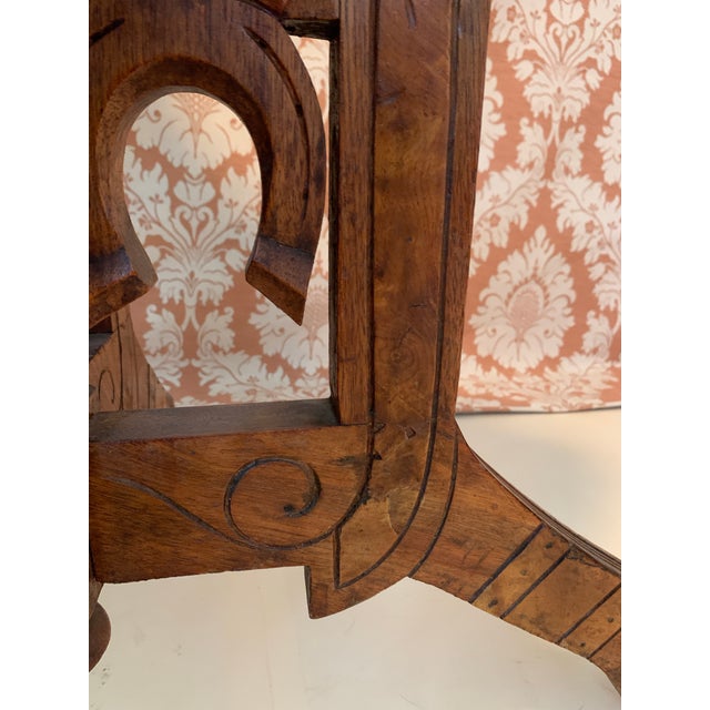 Wood Antique Eastlake Equestrian Marble Table For Sale - Image 7 of 12