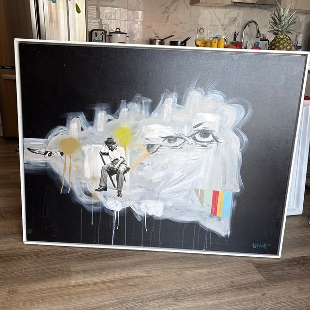Mid-Century Modern Large Original Expressionism Painting For Sale - Image 3 of 12