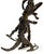 Bronze Surrealist Bronze Sculpture of a Woman and Alligator on Skates For Sale - Image 8 of 18