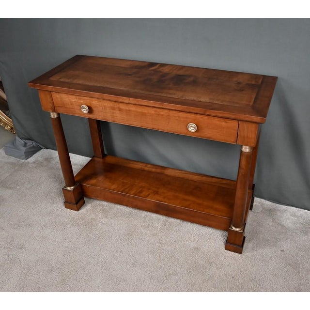 Mid-19th Century Empire Style Cherrywood Console Table For Sale - Image 18 of 18