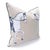 Marching Horses 20" Throw Pillow, Cream With Navy Trim For Sale - Image 4 of 5