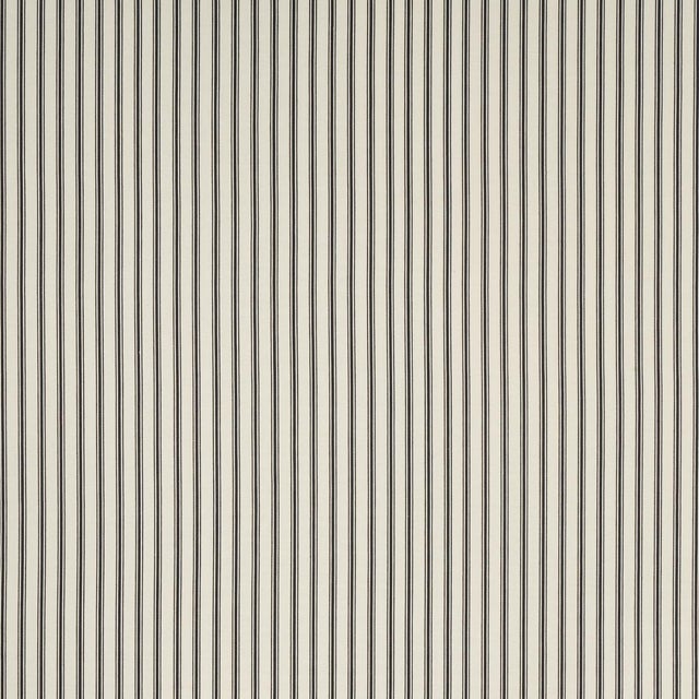 Sample - Schumacher Marquet Ticking Stripe Fabric in Carbon For Sale