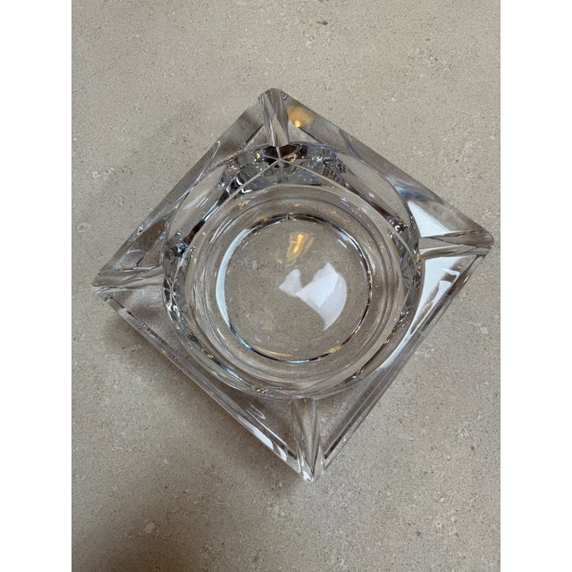 Glass Large Crystal Ashtray, Italy, 1970s For Sale - Image 7 of 7