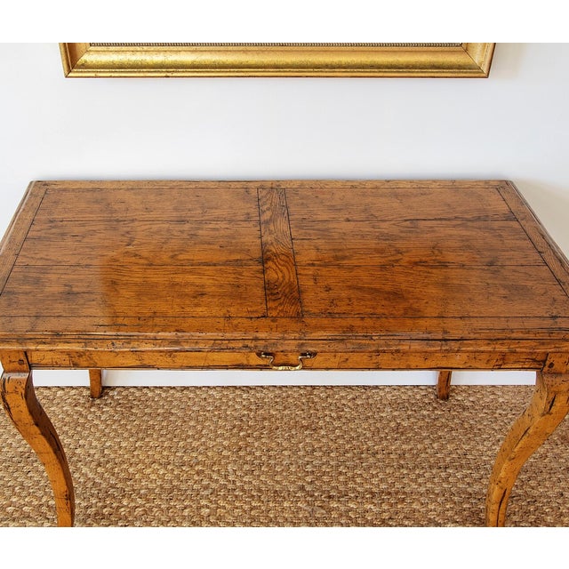 Chaddock 1970s Guy Chaddock Distressed English Country Writing Table For Sale - Image 4 of 6