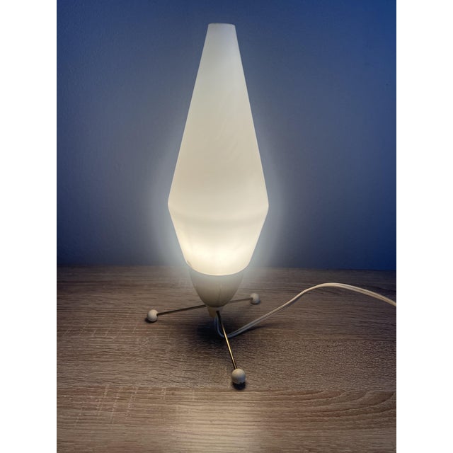 Model- Rocket. Table lamp by Stanislav Kučera, Kamenický Šenov. This piece is attributed to the mentioned designer/maker....